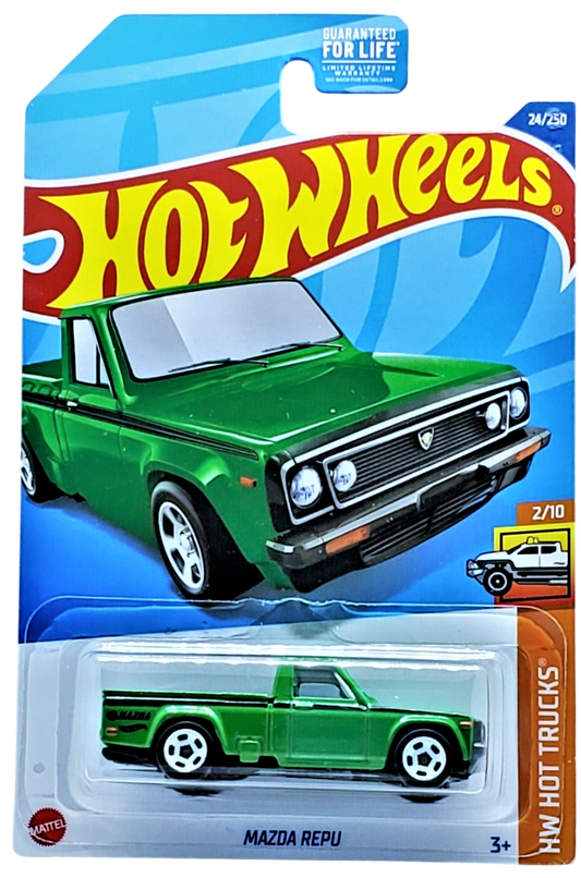Hot Wheels 2022 - Collector # 024/250 - HW Hot Trucks 2/10 - Mazda Repu - Green - USA Card