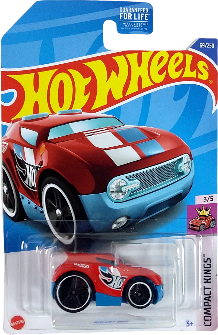Hot Wheels 2022 - Collector # 069/250 - Compact Kings 3/5 - Rocket Box - Red - USA Card
