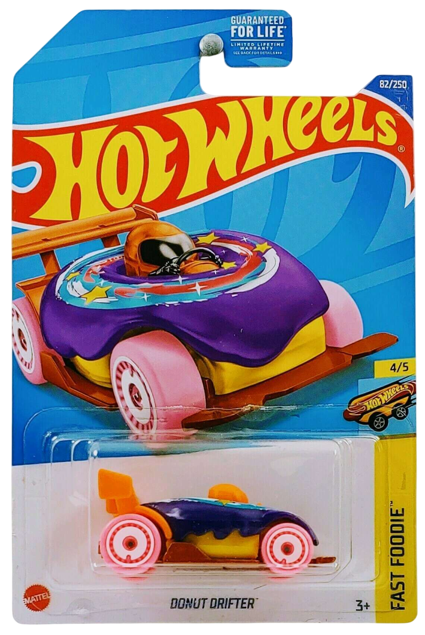 Hot Wheels 2022 - Collector # 061/250 - Fast Foodie 3/5 - New Models - Sweet Driver - Purple & Orange - USA Card
