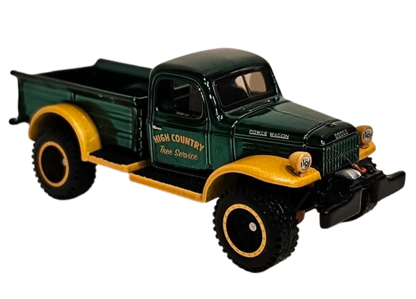 Hot Wheels 2023 - HWC / RLC Exclusive / Holiday Car - 1952 Dodge Power Wagon - Spectraflame British Racing Green - Metal/Metal - Real Riders - Swivel Frame - Acrylic Display Case