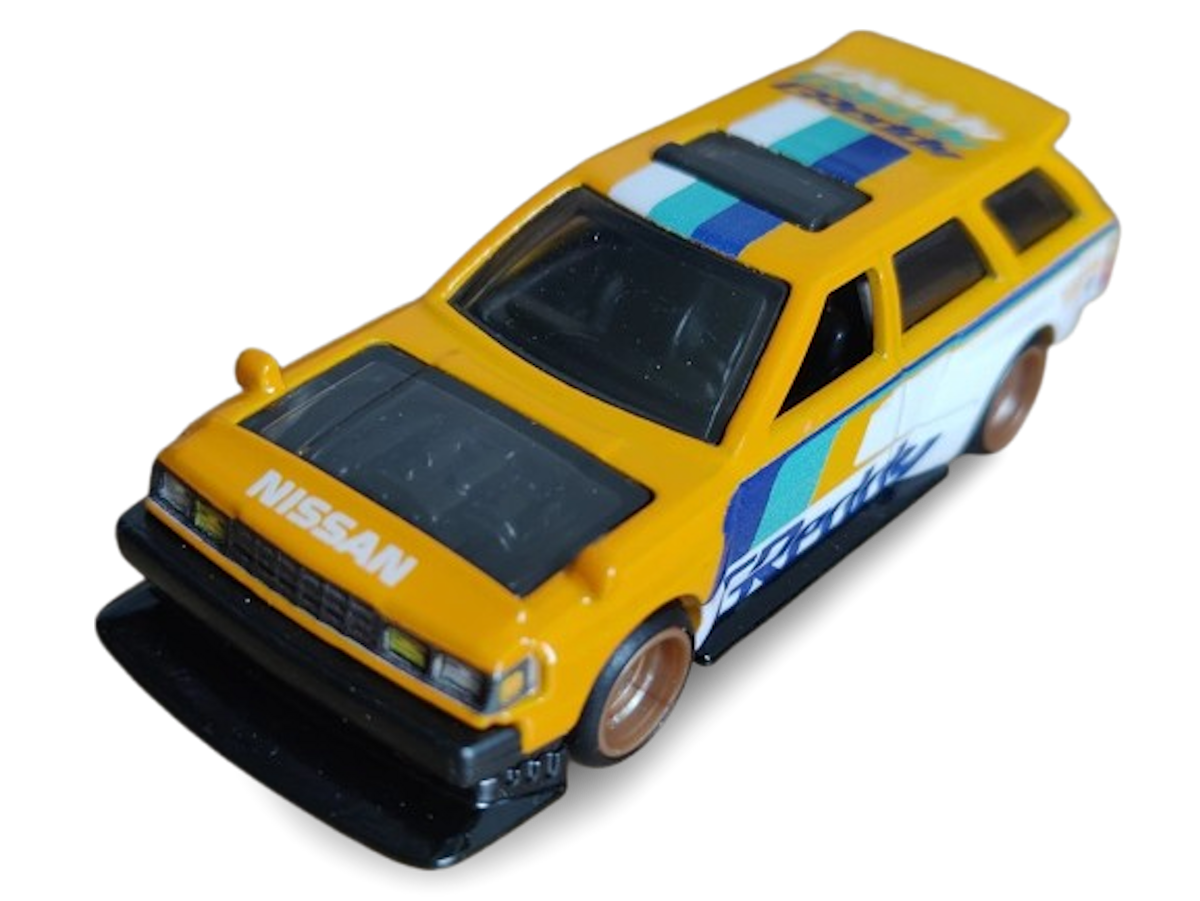 Hot Wheels 2024 - Premium Car Set / GReddy - Custom Datsun 240Z, Nissan Maxima Drift Car, Pandem Subaru BRZ & Fleet Street - 'GReddy' Graphics - Metal/Metal & Real Riders - Diorama Display Box