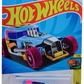 Hot Wheels 2024 - Collector # 061/250 - HW Art Cars 1/10 - Mod Rod - Matte Blue / "C" on Roof - Purple Tires, 5 Spokes Rear & Aero Disc Front - International Card
