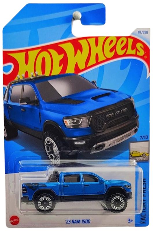 Hot Wheels 2024 - Collector # 097/250 - Factory Fresh 7/10 - New Models - '23 Ram 1500 - Blue Metalflake - IC