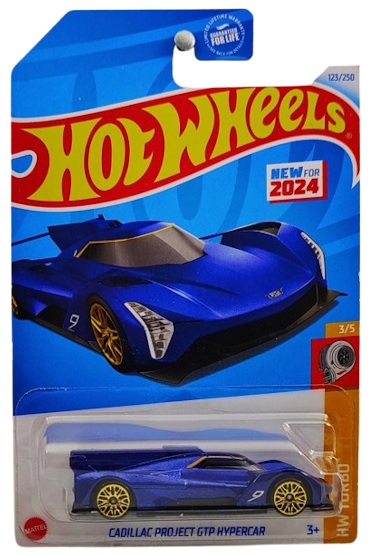 Hot Wheels 2024 - Collector # 123/250 - HW Turbo 03/05 - New Models - Cadillac Project GTP Hypercar - Metalflake Blue - USA