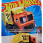 Hot Wheels 2024 - Collector # 160/250 - HW Metro 8/10 - Total Disposal (Garbage Truck) - Orange Cab / Yellow Container - International 'Let's Race' Card