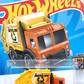 Hot Wheels 2024 - Collector # 160/250 - HW Metro 8/10 - Total Disposal (Garbage Truck) - Orange Cab / Yellow Container - USA 'Let's Race' Card