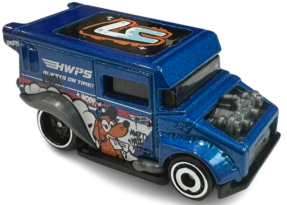 Hot Wheels 2024 - Collector # 164/250 - HW Art Cars 10/10 - New Models - Mailed It! - Blue / 'Y' on Roof - USA 'Let's Race' Card