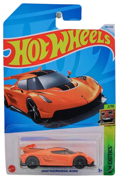 Hot Wheels 2024 - Collector # 184/250 - HW Exotics 2/10 - 2020 Koenigsegg Jesko - Orange - International Card