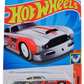 Hot Wheels 2024 - Collector # 219/250 - Muscle Mania - New Models - Aston Martin DB4GT High-Speed Edition - ZAMAC / Red Stripe & Scallops / #4 - International 'Aston Martin' Card
