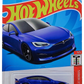 Hot Wheels 2024 - Collector # 238/250 - Quarter Mile Heroes 5/5 - New Models - Tesla Model S Plaid - Blue - International Card