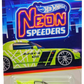 Hot Wheels 2024 - Mix 1 / Neon Speeders 6/8 - Honda S2000 - Neon Yellow Green / Black & White Graphics - White NS6 Wheels - Walmart Exclusive