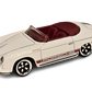 Hot Wheels 2024 - Theme / Porsche Series # 1/6 - Porsche 356 Speedster - White / Red Stripes - C5 Wheels - Walmart Exclusive