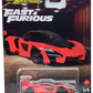 Hot Wheels 2025 - Premium / Fast & Furious 5/5 - McLaren Senna - Red Body / Black Base - Metal/Metal & Real Riders