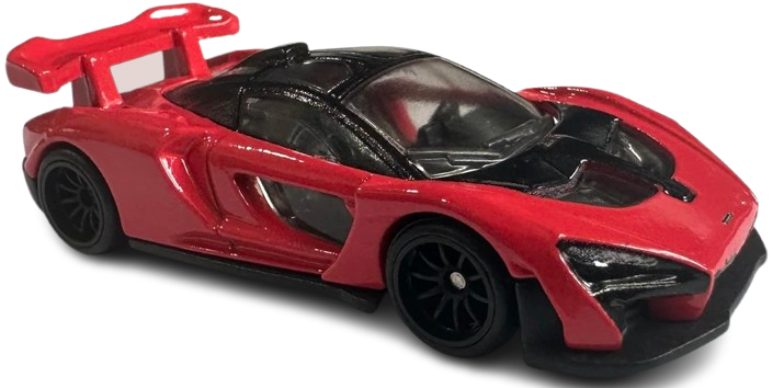 Hot Wheels 2025 - Premium / Fast & Furious 5/5 - McLaren Senna - Red Body / Black Base - Metal/Metal & Real Riders