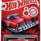 Hot Wheels 2025 - Mattel 80th Anniversary - Mattel Dream Mobile - Polished Metalflake Ruby Red with 80th Anniversary Logo - 80th Anniversary Logo Card