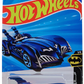 Hot Wheels 2025 - Collector # 002/250 - Batman 1/5 - Batman & Robin Batmobile - Metalflake Midnight Blue - International 'Batman & Robin' Card