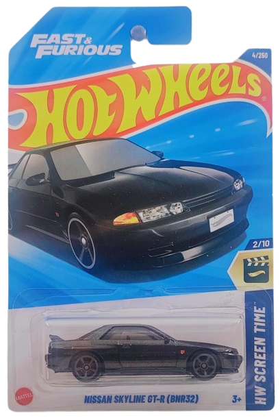 Hot Wheels Nissan Skyline GT-R (BNR32) 1:64 – Fast & Furious Edition, Schwarz Metallic, 2025