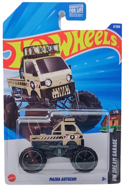 Hot Wheels 2025 - Collector # 008/250 - HW Dream Garage 1/5 - Mazda Autozam - Desert Sand - USA Card