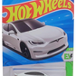 Hot Wheels 2025 - Collector # 009/250 - HW EV 1/10 - Tesla Model S Plaid - White - Gray Y5 Wheels - USA Card