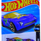 Hot Wheels 2025 - Collector # 013/250 - X-Raycers 1/10 - Nerve Hammer - Purple / Yellow Windows - USA 'Let's Race' Card