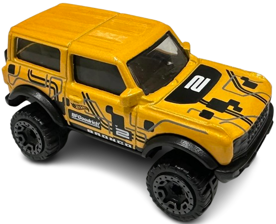Hot Wheels 2025 - Collector # 020/250 - HW Hot Trucks 1/10 - '21 Ford Bronco - Yellow - International Card