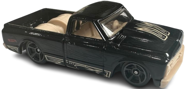 Hot Wheels 2025 - Collector # 021/250 - HW Hot Trucks 2/10 - '67 Chevy C10 - Black - USA Card