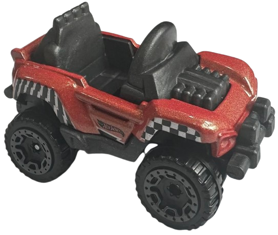 Hot Wheels 2025 - Collector # 022/250 - HW Ride-Ons 1/5 - Bogzilla - Metalflake Brick Red - USA 'Let's Race' Card