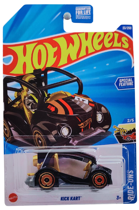Hot Wheels 2025 - Collector # 023/250 - HW Ride-Ons 2/5 - Kick Kart - Black / #3 - USA Card