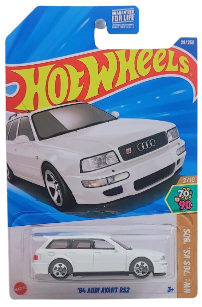 Hot Wheels 2025 - Collector # 029/250 - HW: '70s vs. '90s 2/10 - '94 Audi Avant RS2 - Casablanca White - USA Card