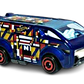 Hot Wheels 2025 - Collector # 035/250 - HW Art Cars 3/10 - The Vanster - Blue / Multi-Colored Shapes / "N" on Roof - USA 'Epic Race' Card