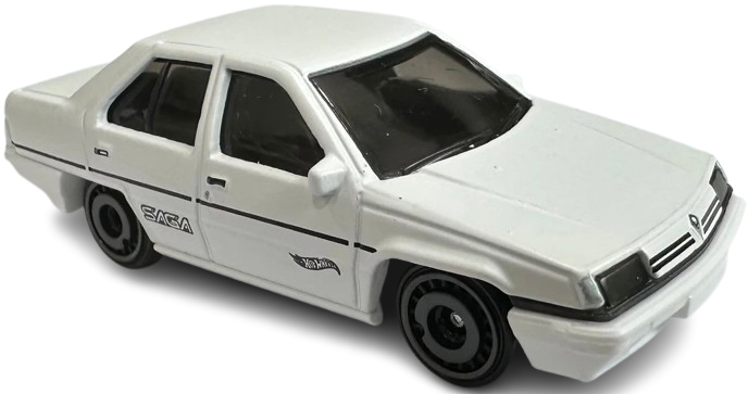 Hot Wheels 2025 - Collector # 038/250 - Factory Fresh 3/5 - Proton Saga - White - International Card