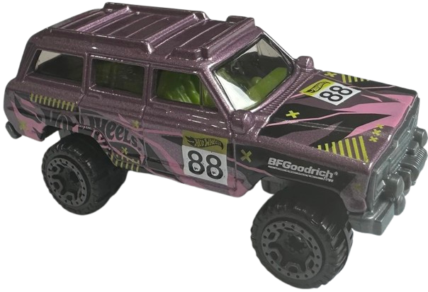 Hot Wheels 2025 - Collector # 044/250 - HW Hot Trucks 5/10 - 1988 Jeep Wagoneer - Metalflake Purple - USA Card