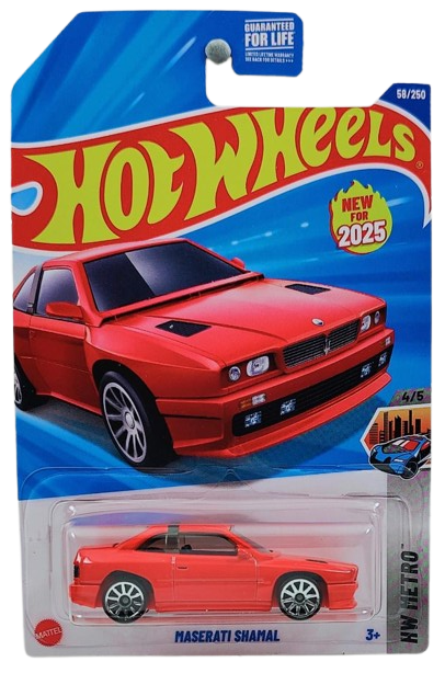 Hot Wheels 2025 - Collector # 058/250 - HW Metro 4/5 - New Models - Maserati Shamal - Red - USA Card