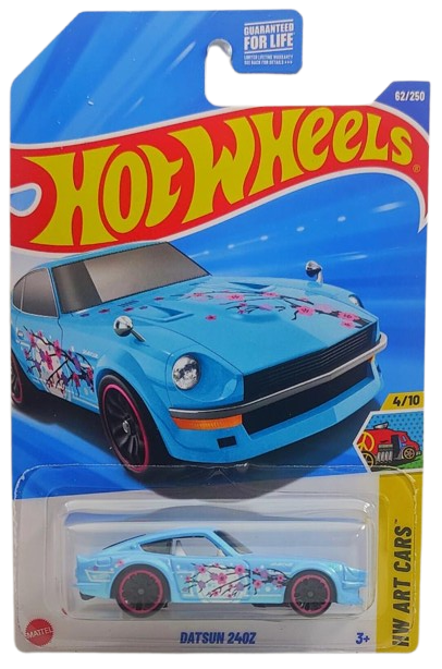 Hot Wheels 2025 - Collector # 062/250 - HW Art Cars 4/10 - Datsun 240Z - Pearl Light Blue - J5 Wheels - USA Card