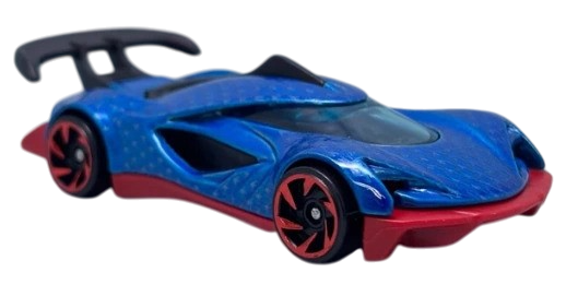 Hot Wheels 2025 - Collector # 066/250 - Hot Wheels Let's Race 3/5 - New Models - Street Shrieker - Metalflake Blue / Red Base - Red RAV6 Wheels - USA Card