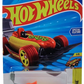 Hot Wheels 2025 - Collector # 085/250 - Fast Foodie 1/5 - Street Wiener - Biege & Orange - Orange Tires - USA 'Let's Race' Card
