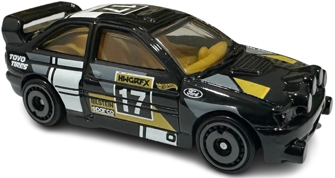 Hot Wheels 2025 - Collector # 113/250 - Compact Kings 4/10 - Ford Escort (Rally) - Black / #17 - USA Card