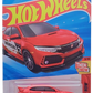 Hot Wheels 2025 - Collector # 123/250 - Then and Now 3/10 - 2018 Honda Civic Type R - Red / #3 - USA Card
