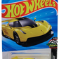 Hot Wheels 2025 - Collector # 125/250 - HW Race Day 5/10 - 2020 Koenigsegg Jesko - Yellow with Black Racing Stripes - Black PR5 Wheels - USA Card