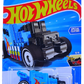 Hot Wheels 2025 - Collector # 138/250 - HW Ride-Ons 5/5 - Pixel Shaker - Blue / Flames - White Aero Disc Wheels - USA Card