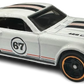 Hot Wheels 2025 - Collector # 161/250 - Mustang 60th 3/5 - '67 Shelby GT500 - White / #67 / Black & Orange Stripes - Muscle Car 5 Spoke Wheels - International Card