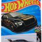 Hot Wheels 2025 - Collector # 162/250 - HW Race Day 7/10 - 2018 Bentley Continental GT3 - Black with Gold Pinstripes - PR5 Wheels - International  Card
