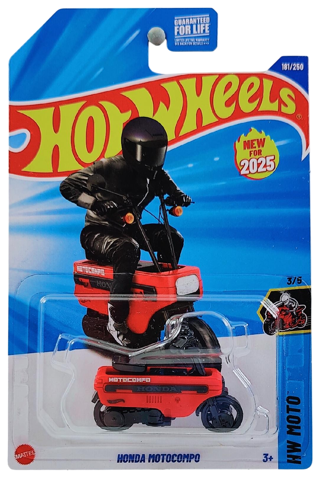 Hot Wheels 2025 - Collector # 181/250 - HW Moto 3/5 / New Models - Honda Motocompo - Red - USA Card