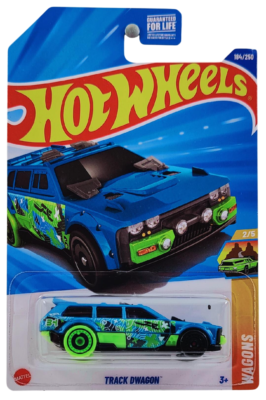 Hot Wheels 2025 - Collector # 184/250 - HW Wagons 2/5 - Track Dwagon - Blue - USA Card