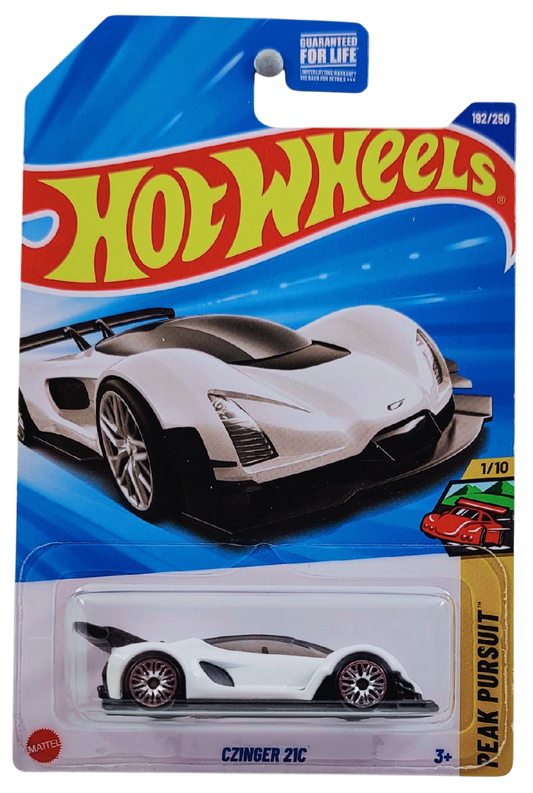 Hot Wheels 2025 - Collector # 192/250 - Peak Pursuit 1/10 - Czinger 21C - White - USA Card