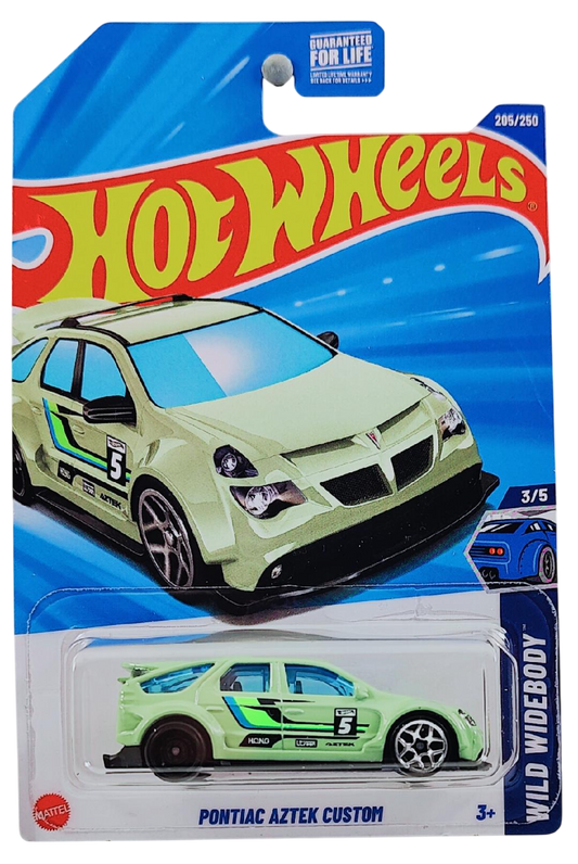 Hot Wheels 2025 - Collector # 205/250 - Wild Widebody 3/5 - Pontiac Aztek Custom - Pale Green / #5 - USA Card