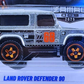 Hot Wheels 2025 - Collector # 210/250 - Then and Now 5/10 - ZAMAC # 008 - Land Rover Defender 90 - ZAMAC / #68 - Walmart Exclusive - USA Card