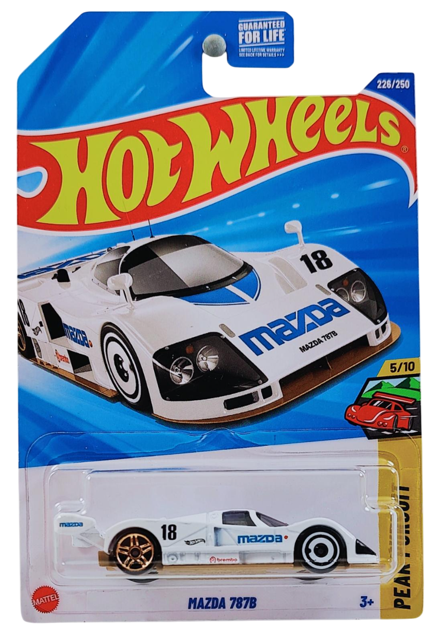 Hot Wheels 2025 - Collector # 226/250 - Peak Pursuit 5/10 - Mazda 787B - White / #18 - USA Card