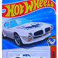 Hot Wheels 2025 - Collector # 230/250 - Muscle Mania 8/10 - '73 Pontiac Firebird - White - USA Card