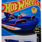 Hot Wheels 2025 - Collector # 232/250 - Batman 5/5 - New Models - 1966 Bat Boat - Blue - 3 Tiny Wheels - USA 'DC - Batman' Card